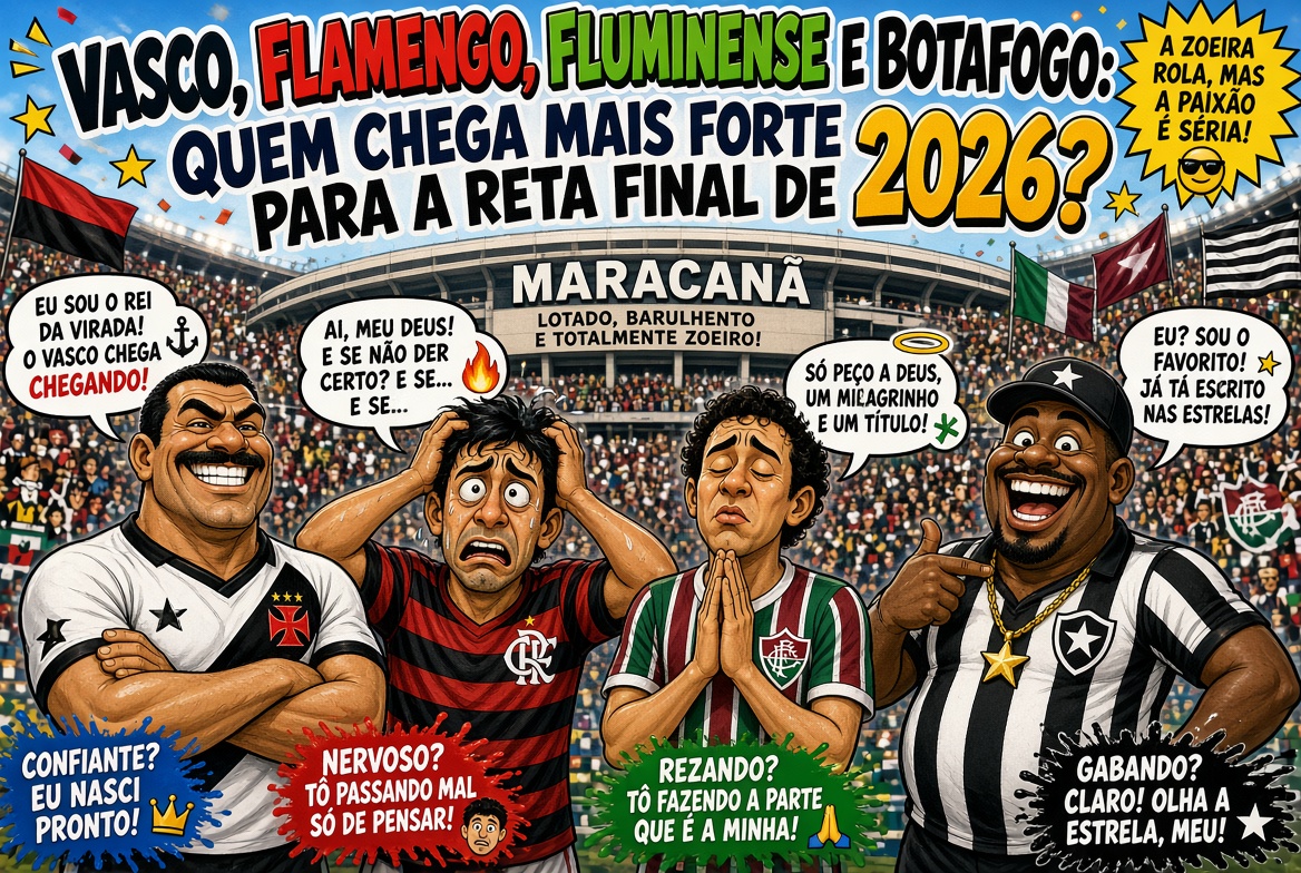 Vasco, Flamengo, Fluminense e Botafogo: quem chega mais forte para a reta final de 2026?